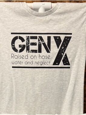 GEN X 'Raised on Hose' Graphic T‑Shirt - Light Heather Gray bella canvas